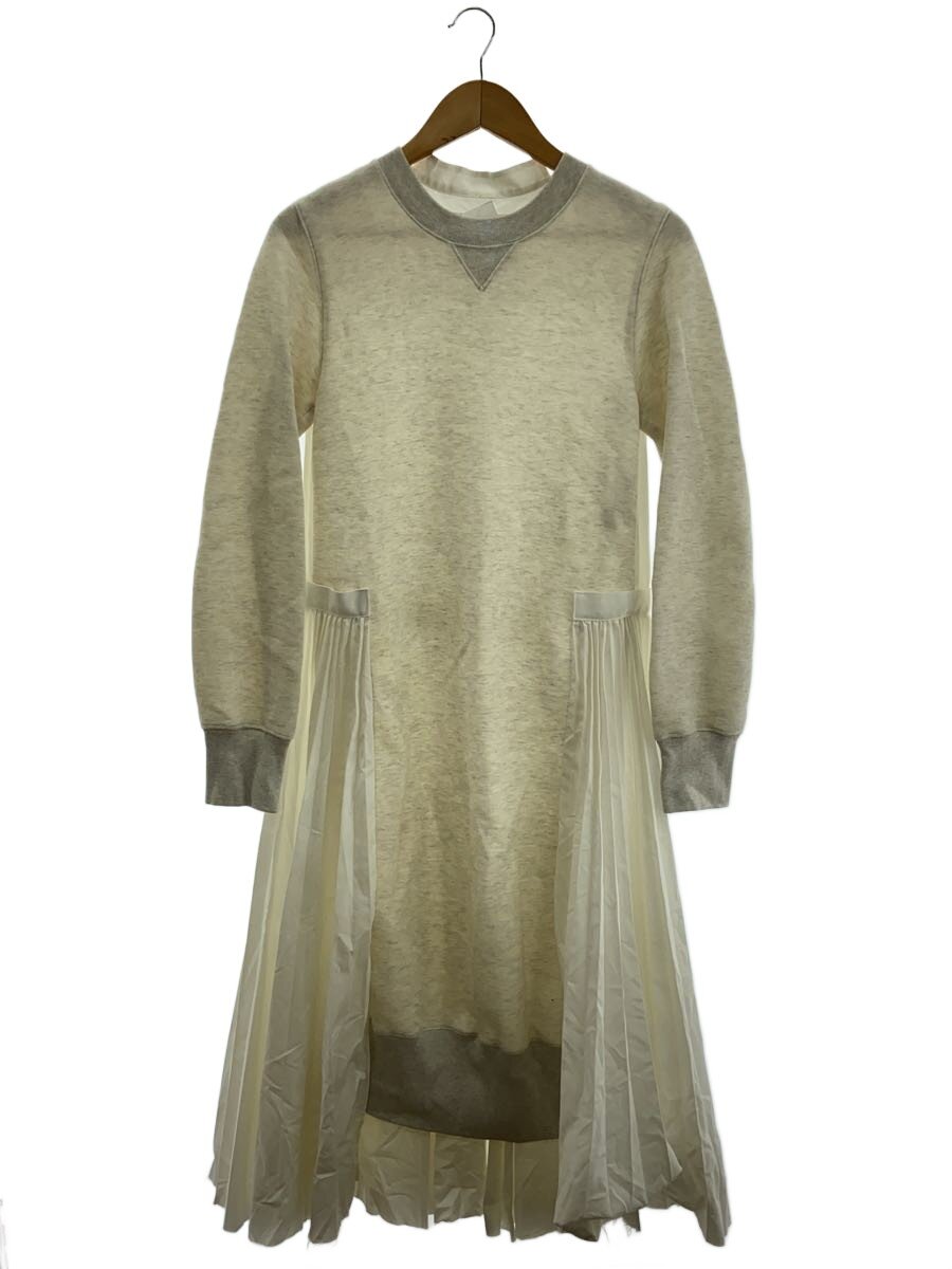 【中古】sacai◆スウェットドッキングシャツワンピース/1/コットン/GRY/無地/21-05719【レディースウェア】｜2ｎｄ STREET 店