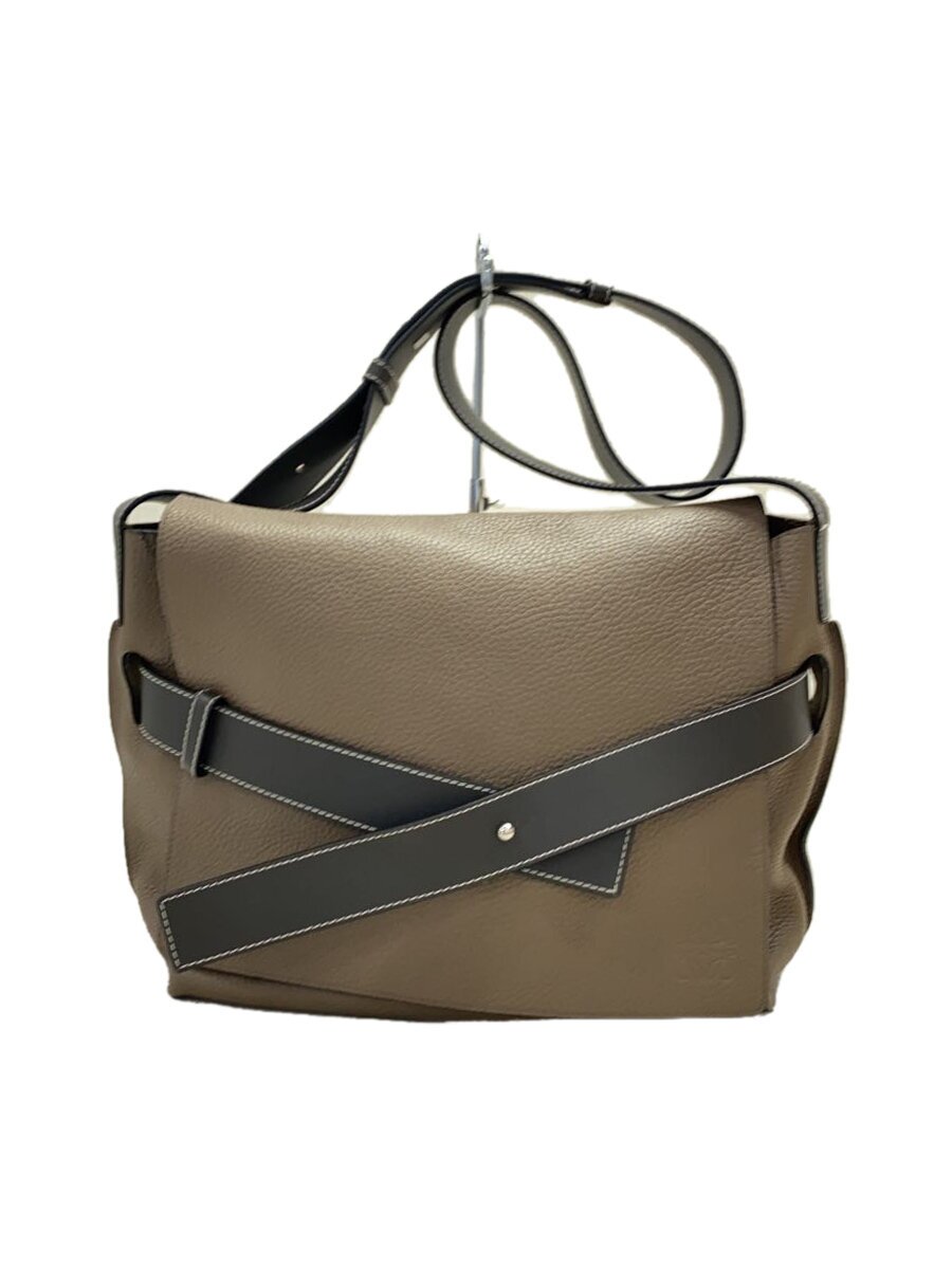 【中古】LOEWE◆なめし革ショルダーバッグ/飛脚屋御徒面子/--/CML/261710【御徒面子】
