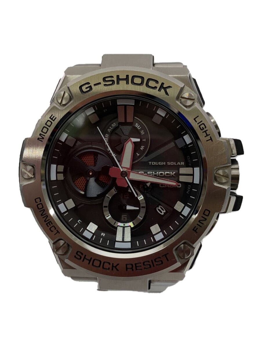 【中古】CASIO◆ソーラー腕時計・G-SHOCK/アナログ/ステンレス/BLK/SLV【服飾雑貨他】|2nd STREET 店