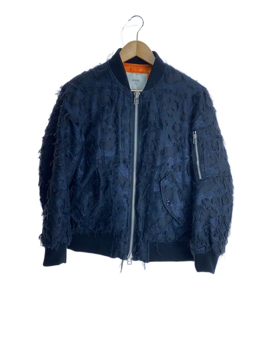 【中古】near.nippon◆ラメジャガードMA-1/上衣/36/綿織物/NVY【メンズウェア】
