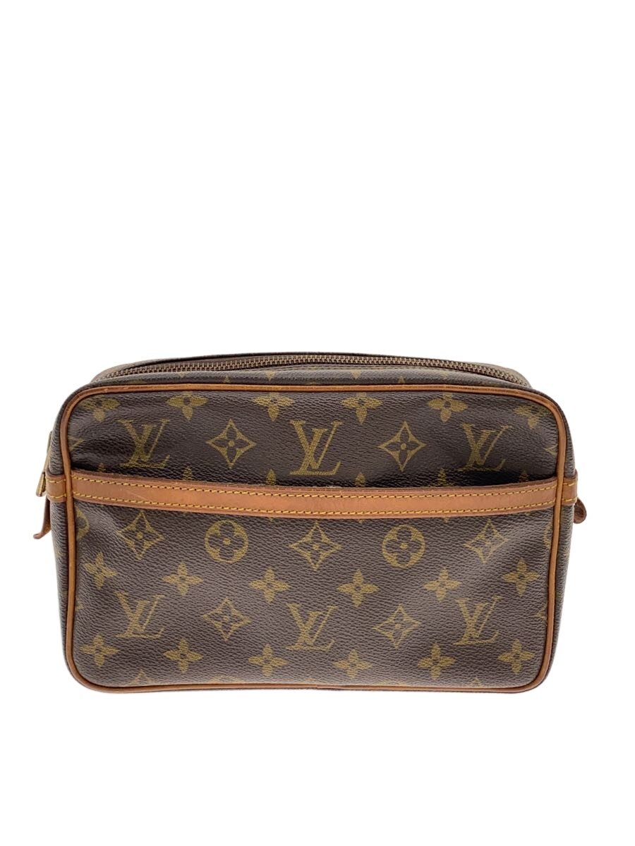 【中古】LOUIS VUITTON◆コンピエーニュ_23/内側落ち込み//合財袋/--/BRW/総柄/M51847【御徒面子】
