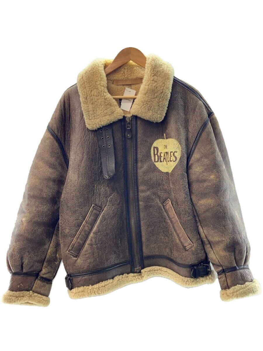 【中古】Vintage/BEATLES刷り上げる/B-3/航空上衣/SIZE:L/なめし革/赤銅色/91M110//【メンズウェア】