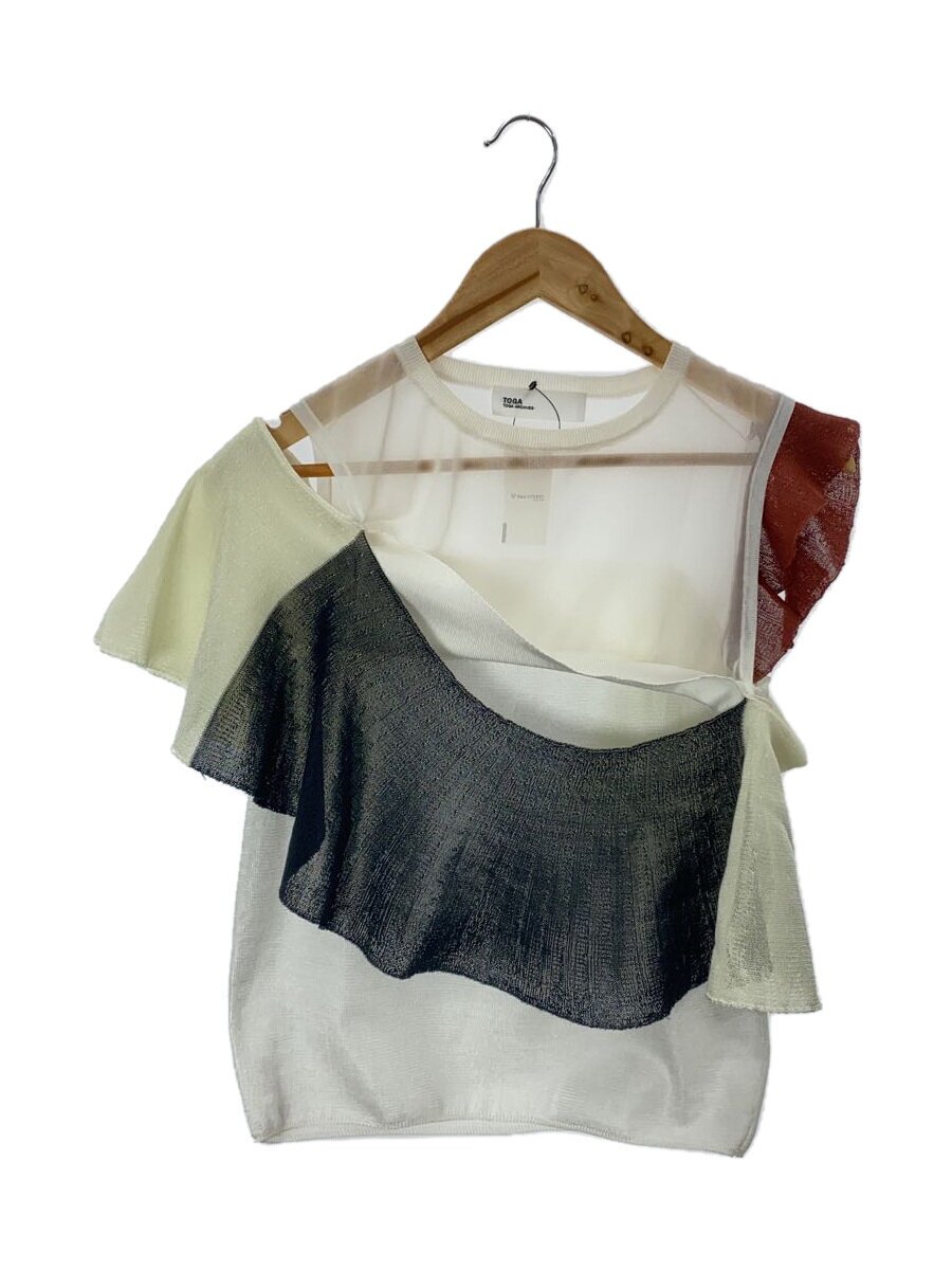 【中古】TOGA◆16SS/ニットドッキングノースリーブカットソー/36/ポリエステル/WHT/TA61-XN003【レディース御召しもの】