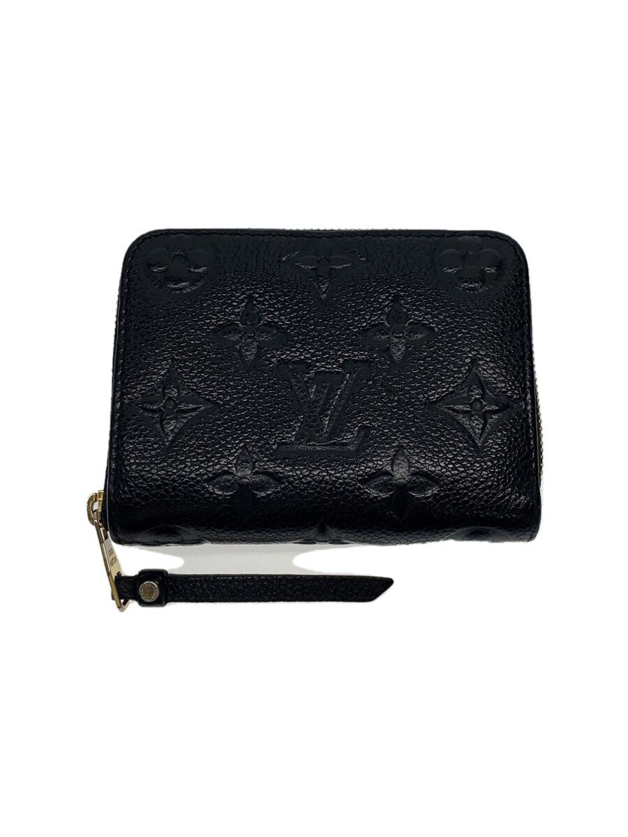 【中古】LOUIS VUITTON◆ジッピー・コインパース_モノグラム・アンプラント_BLK/レザー/ブラック/レディース/M60574【服飾雑貨他】