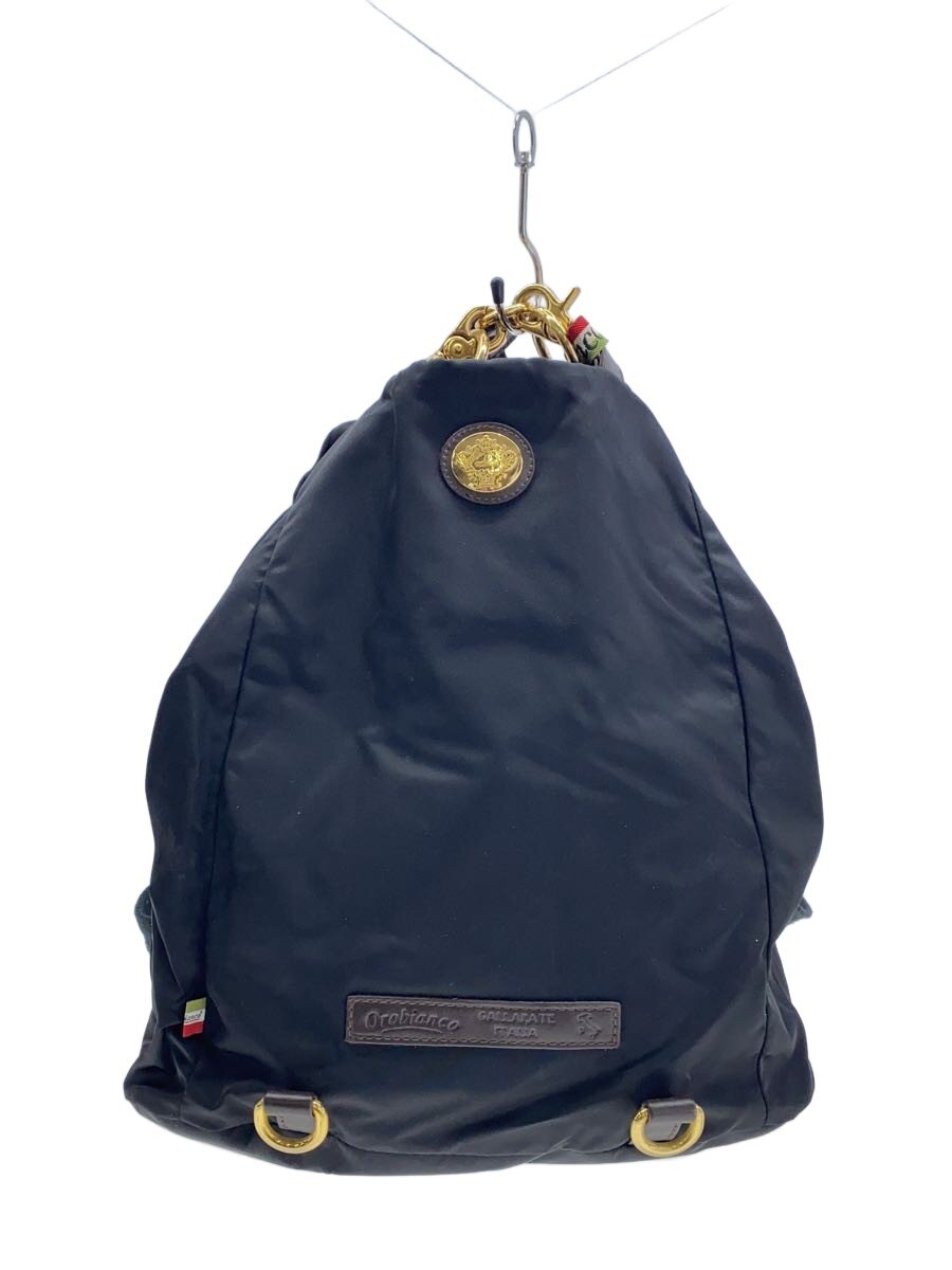 【中古】Orobianco◆背嚢/ナイロン/BLK【御徒面子】