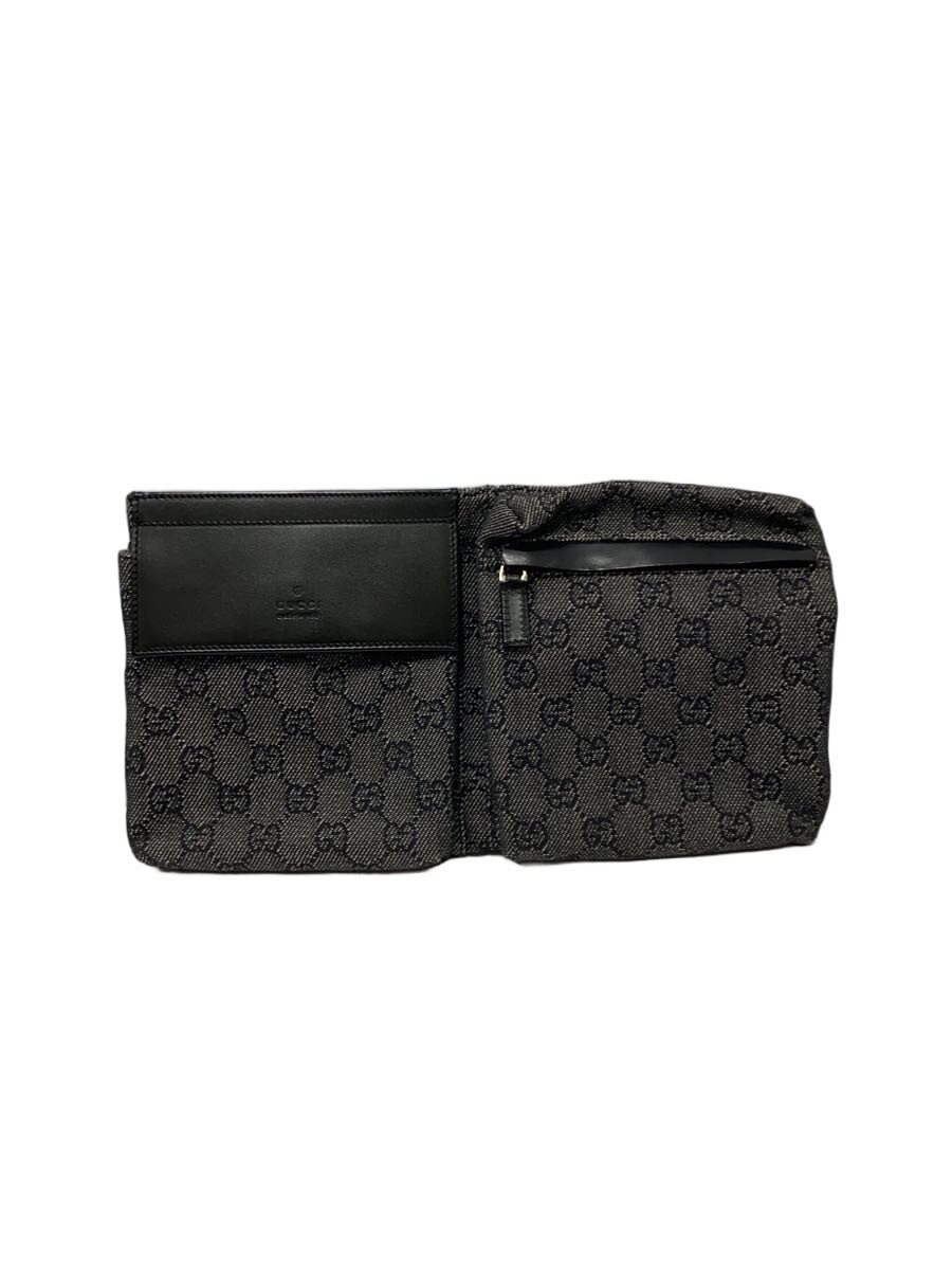 【中古】GUCCI◆酉の方角御徒面子_GGジーンズ/ジーンズ/BLK/総柄【御徒面子】