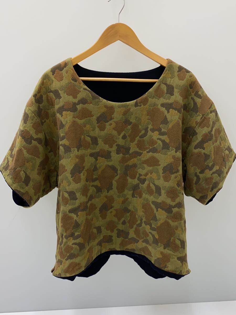 【中古】PHENOMENON◆ダブルフェイスリバーシブル半袖ウールトップス/GRN/ILLSSH-283【メンズウェア】