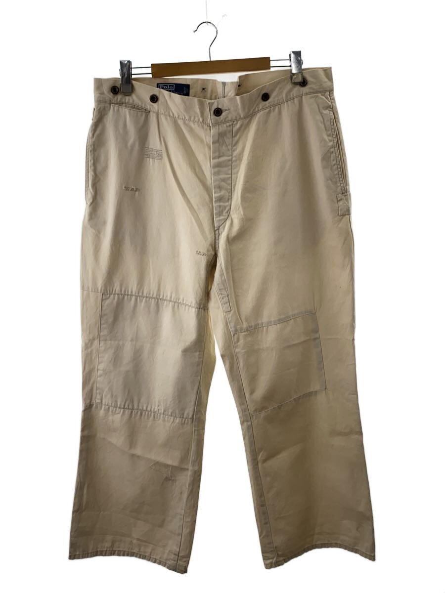 【中古】POLO RALPH LAUREN◆シンチバック ダブルニー チノパンツ/40/コットン/BEG【メンズウェア】｜2ｎｄ STREET 店