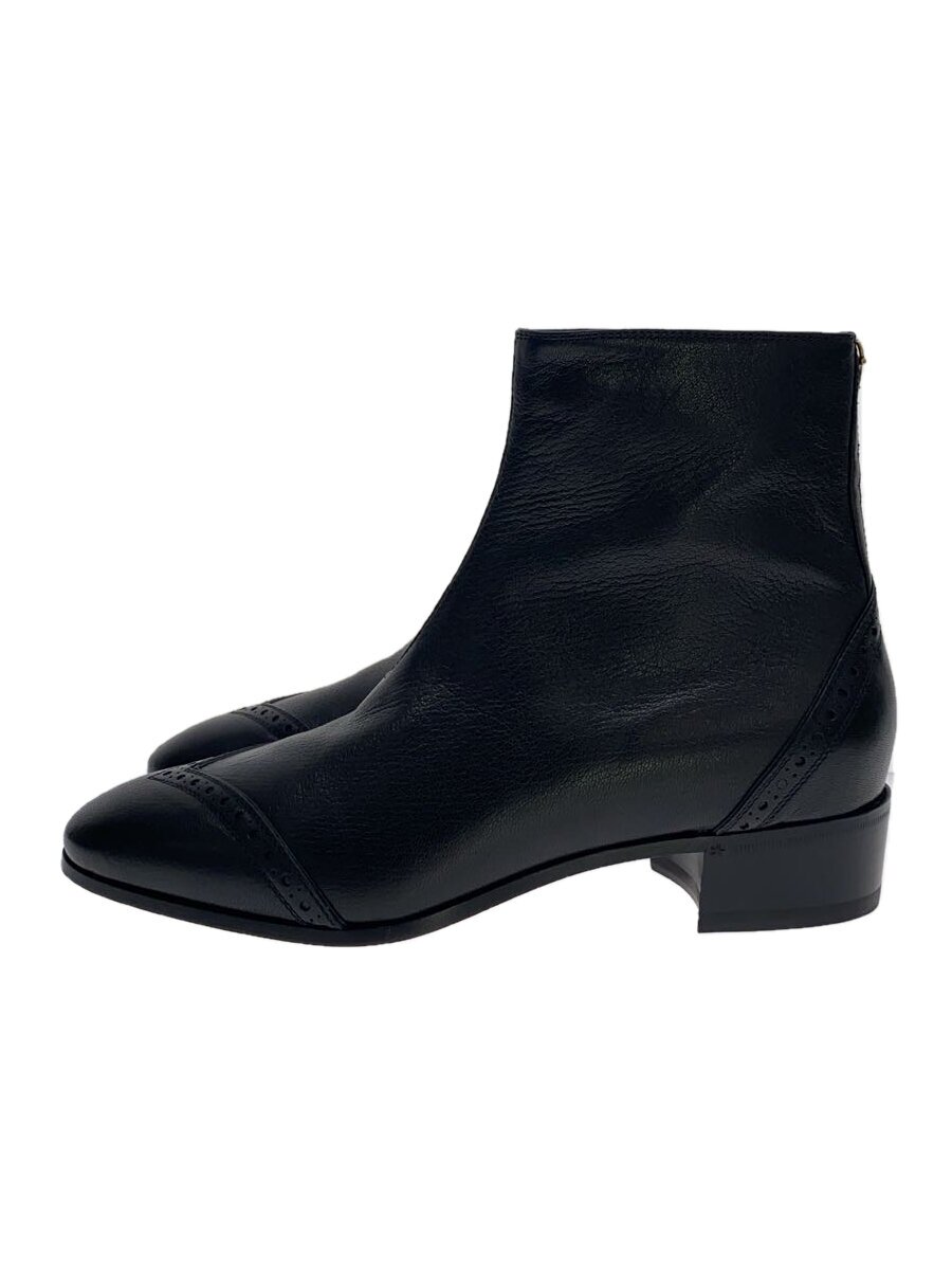 【中古】GUCCI◆箱有/アンクルブーツ/7/黒いこと/なめし革/750322/グッチ【シューズ】