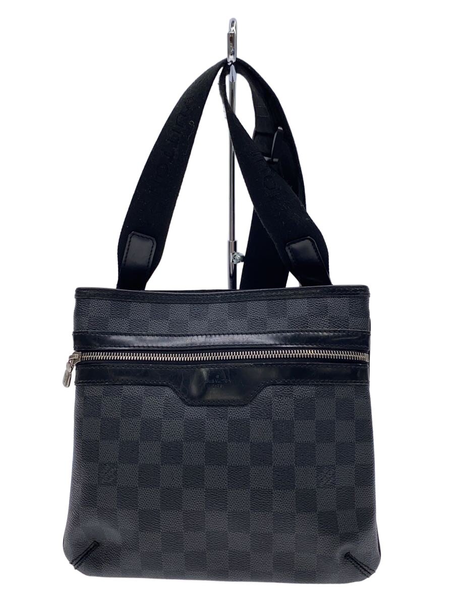 【中古】LOUIS VUITTON◆トマス_ダミエ・グラフィット/PVC/BLK【御徒面子】