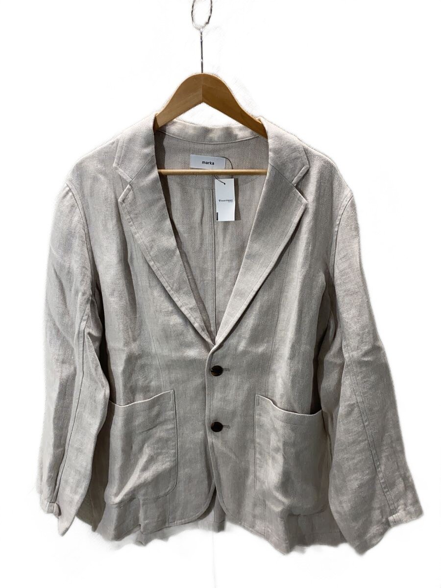 【中古】marka◆ジャケット/2/リネン/IVO/LINEN HERRINGBONE STROLL AROUND JACKET//【メンズウェア】|2nd STREET 店
