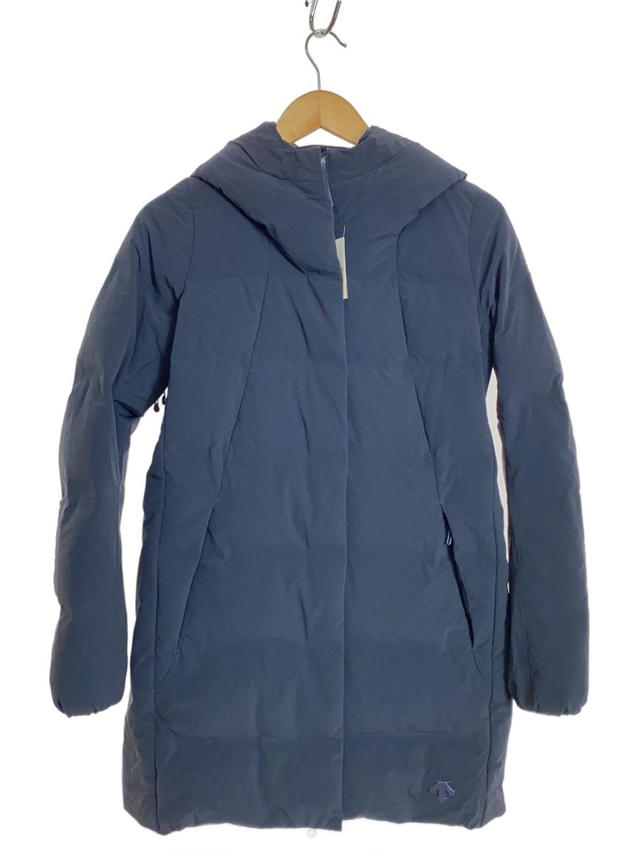【中古】DESCENTE◆ほぼ日/ロングダウンジャケット/M/ナイロン/NVY/DOR-G8724W【レディース御召しもの】