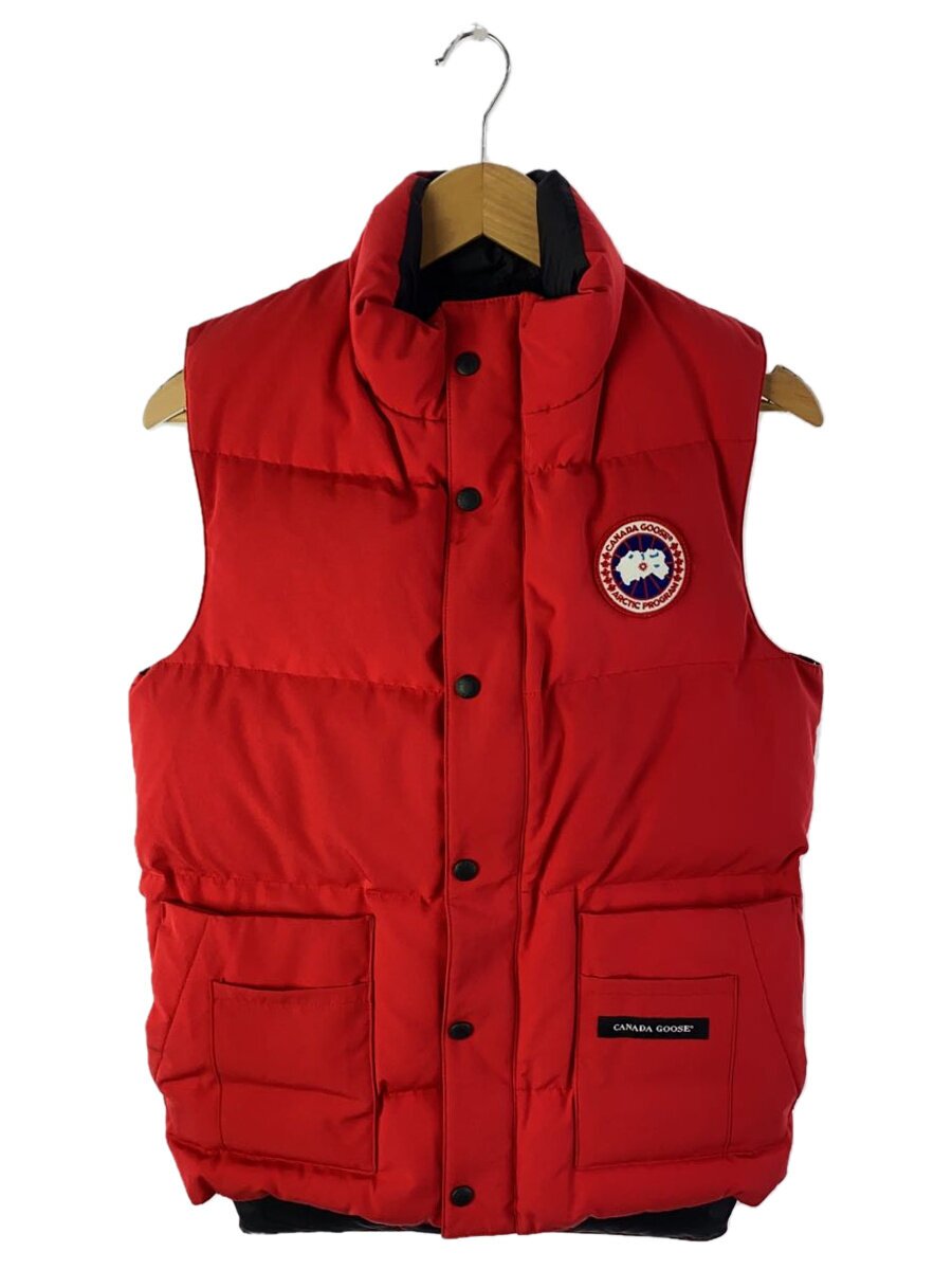 【中古】CANADA GOOSE◆FREESTYLE VEST/フリースタイルベスト/ダウンベスト/XXS/RED/無地/4150M【メンズウェア】|2nd STREET 店