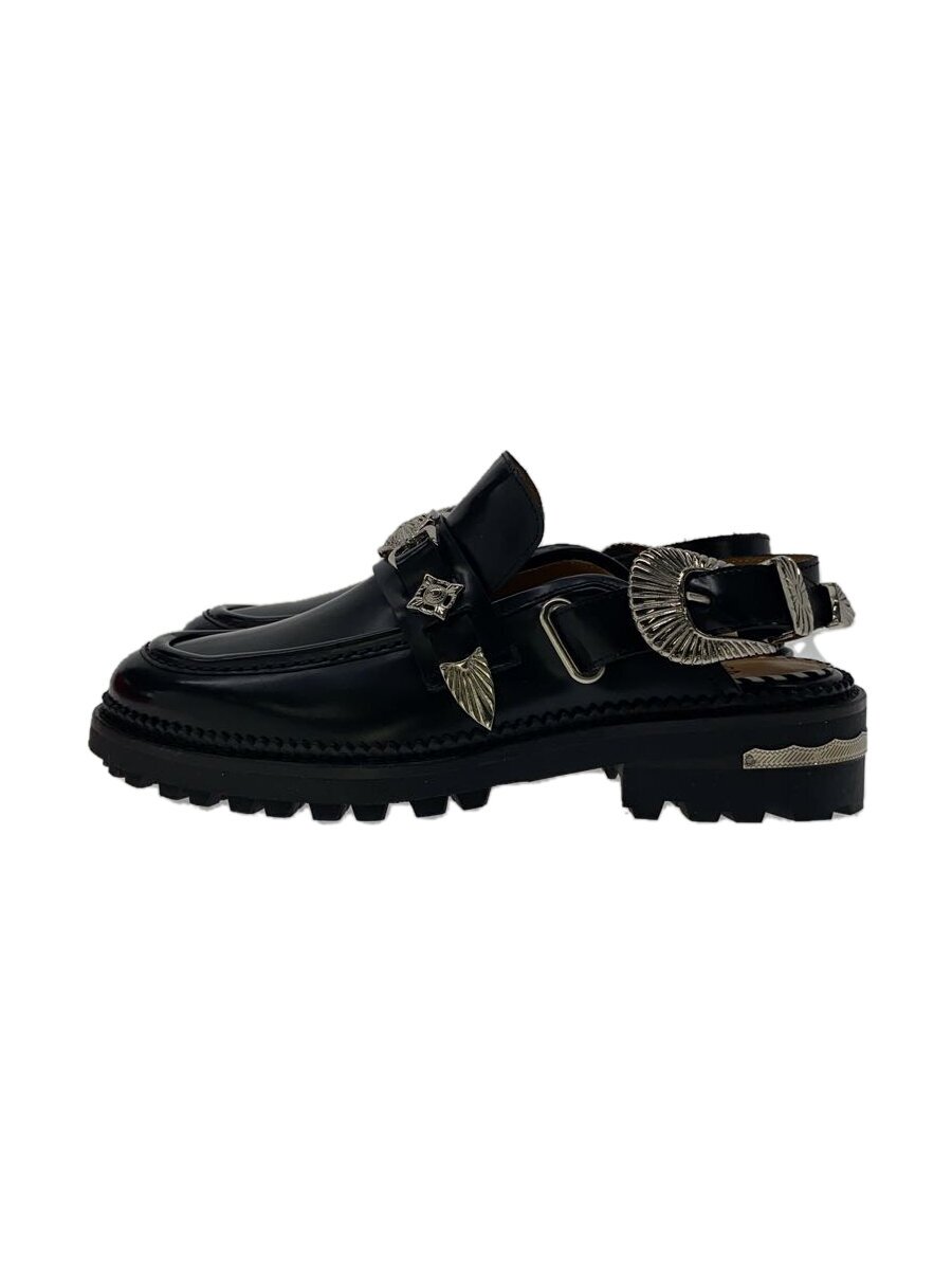 【中古】TOGA PULLA◆METAL MULE LOAFER/シューズ/36/BLK【シューズ】