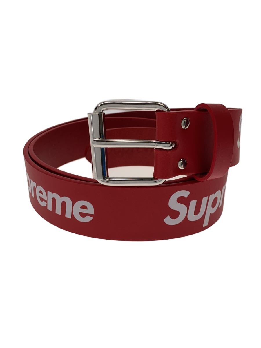 【中古】Supreme◆22SS/repeat leather belt/胴締め/なめし革/RED/メンズ【服飾雑貨他】