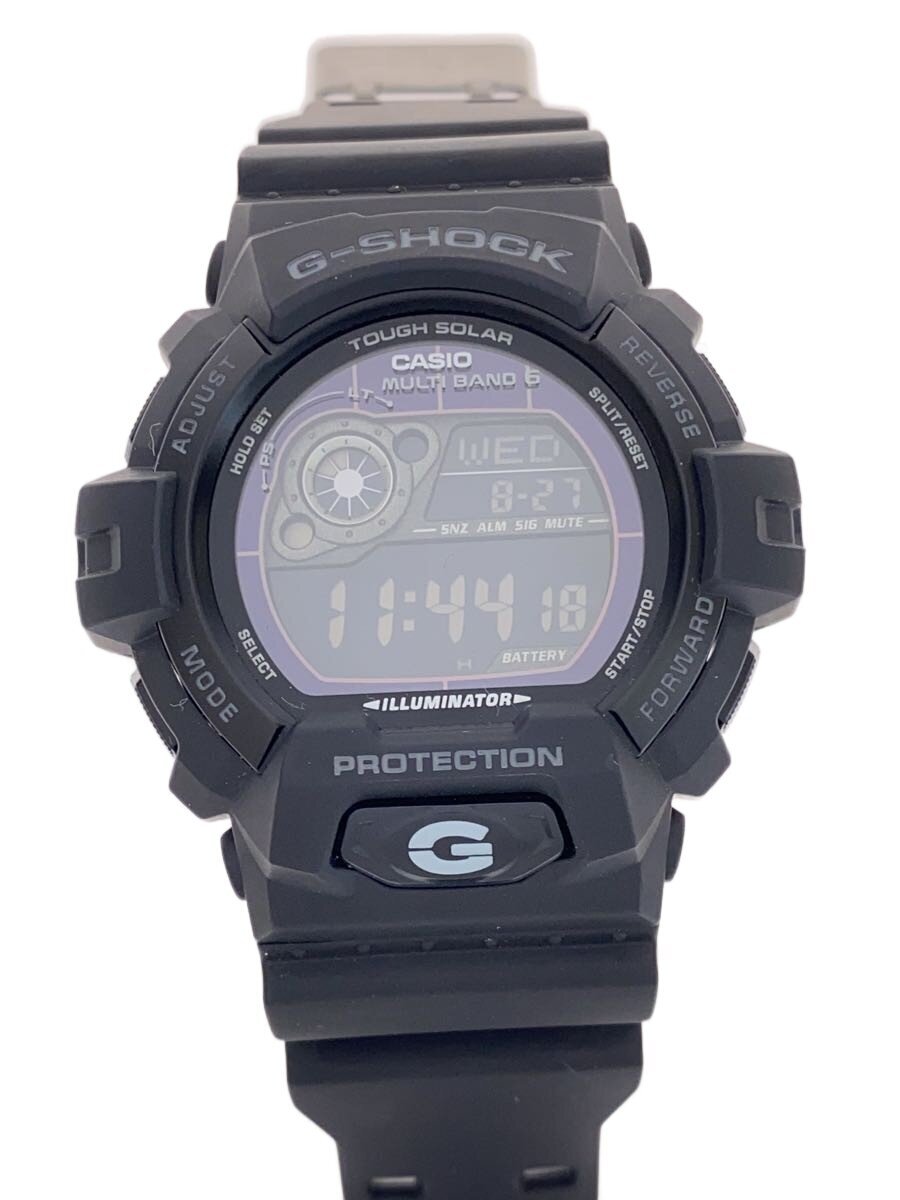 【中古】CASIO◆ソーラーウオッチ・G-SHOCK/デジタル/BLK/BLK【服飾雑貨他】