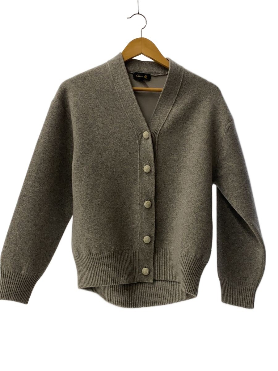 【中古】DRAWER◆20AW/12Gダブル人間の顔/ジレー(朦々たる)/1/カシミヤ/GRY/6515-299-0453//【レディース御召しもの】