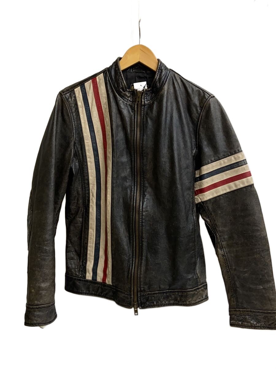 【中古】Vintage 55◆シングルライダースジャケット/S/牛皮/BLK/UVI18504019【メンズウェア】