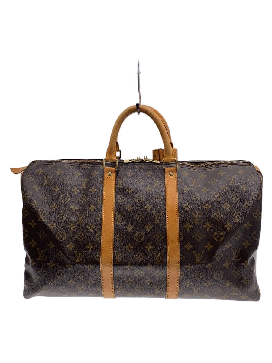【中古】LOUIS VUITTON◆キーポル50_モノグラム・帆布_BRW/PVC/BRW【御徒面子】