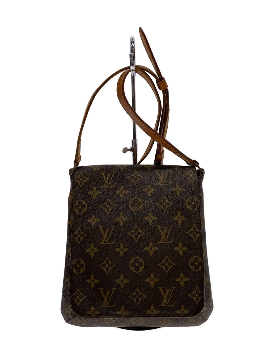 【中古】LOUIS VUITTON◆ミュゼット・サルサ_モノグラム・帆布_遊撃手肩部/PVC/BRW【御徒面子】