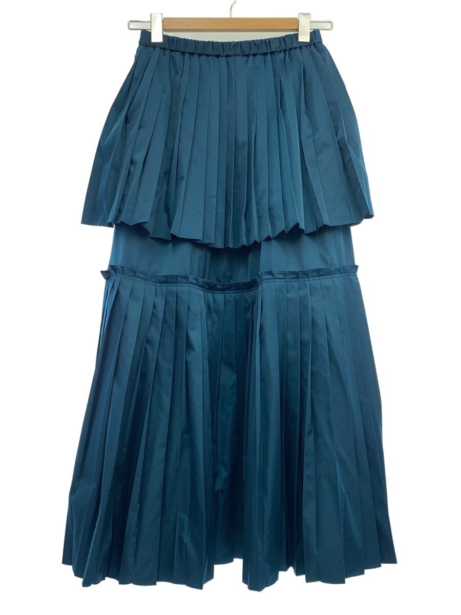 【中古】ENFOLD◆ロングスコート/36/PLEATS SKIRT/ポリエステル/青色緑であること/300IS431-0241//【レディースお召しもの】