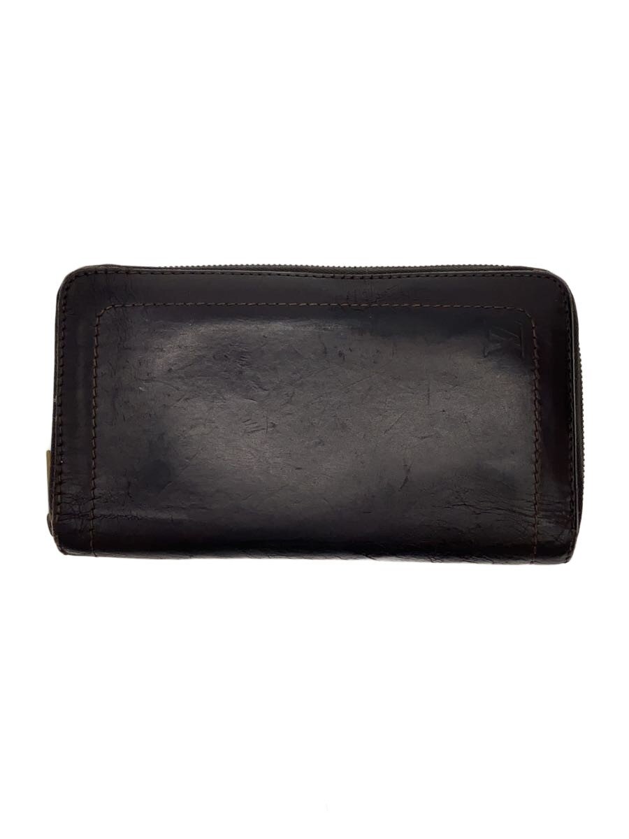 【中古】LOUIS VUITTON◆ジッピー・オーガナイザー_モルモンの州/なめし革/BRW/無地/メンズ【服飾雑貨他】