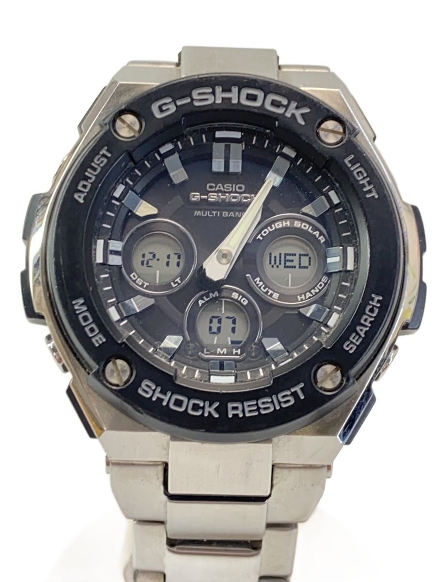 【中古】CASIO◆ソーラー腕時計・G-SHOCK/Mid Size Series G-STEEL/デジアナ/ステンレス/BLK【服飾雑貨他】|2nd STREET 店