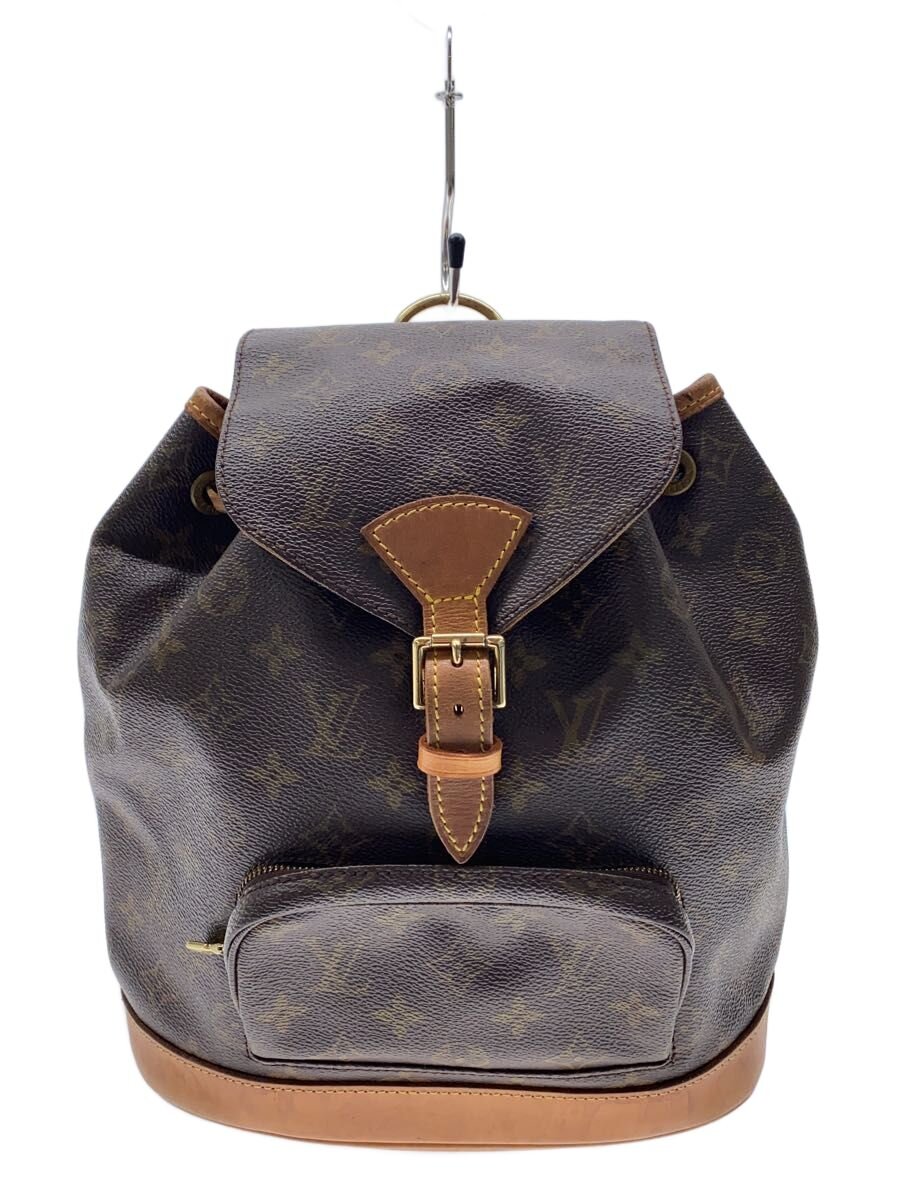 【中古】LOUIS VUITTON◆モン掏摸MM_モノグラム・帆布/PVC/BRW【御徒面子】