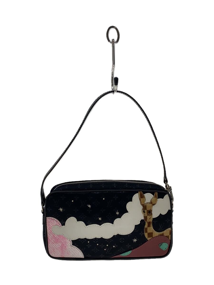 【中古】LOUIS VUITTON◆ポシェット・コント・ドゥ・フェ_モノグラム・繻子_NVY/帆布/NVY【御徒面子】