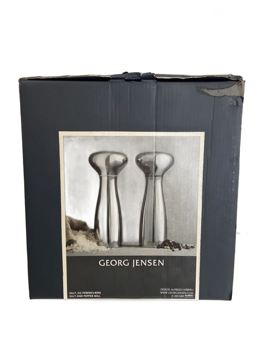 【中古】GEORG JENSEN◆膳立て物の具余分の物/大きさ:18糎/2点仕掛ける/SLV/ペッパーミルセット//【御厨子所備品】
