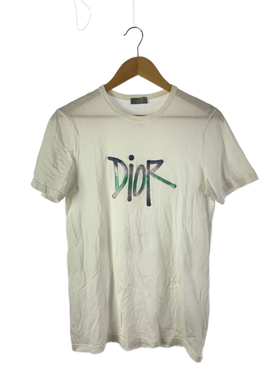 【中古】Christian Dior◆×SHAWN STUSSY/20AW/Embroidered Logo Tee/半袖カットソー/S/綿織物【レディース御召しもの】