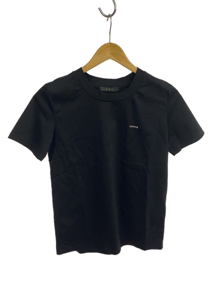 【中古】TATRAS◆ティーシャツ/--/綿織物/BLK【レディース御召しもの】
