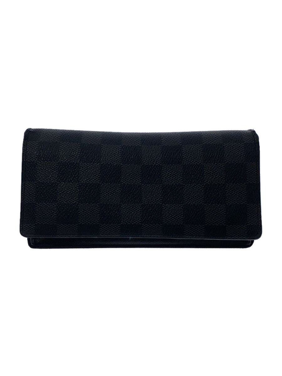 【中古】LOUIS VUITTON◆ポルト・フォイユ・ブラザ_ダミエ・グラフィット_BLK/PVC/BLK/メンズ【服飾雑貨他】｜2ｎｄ STREET 店