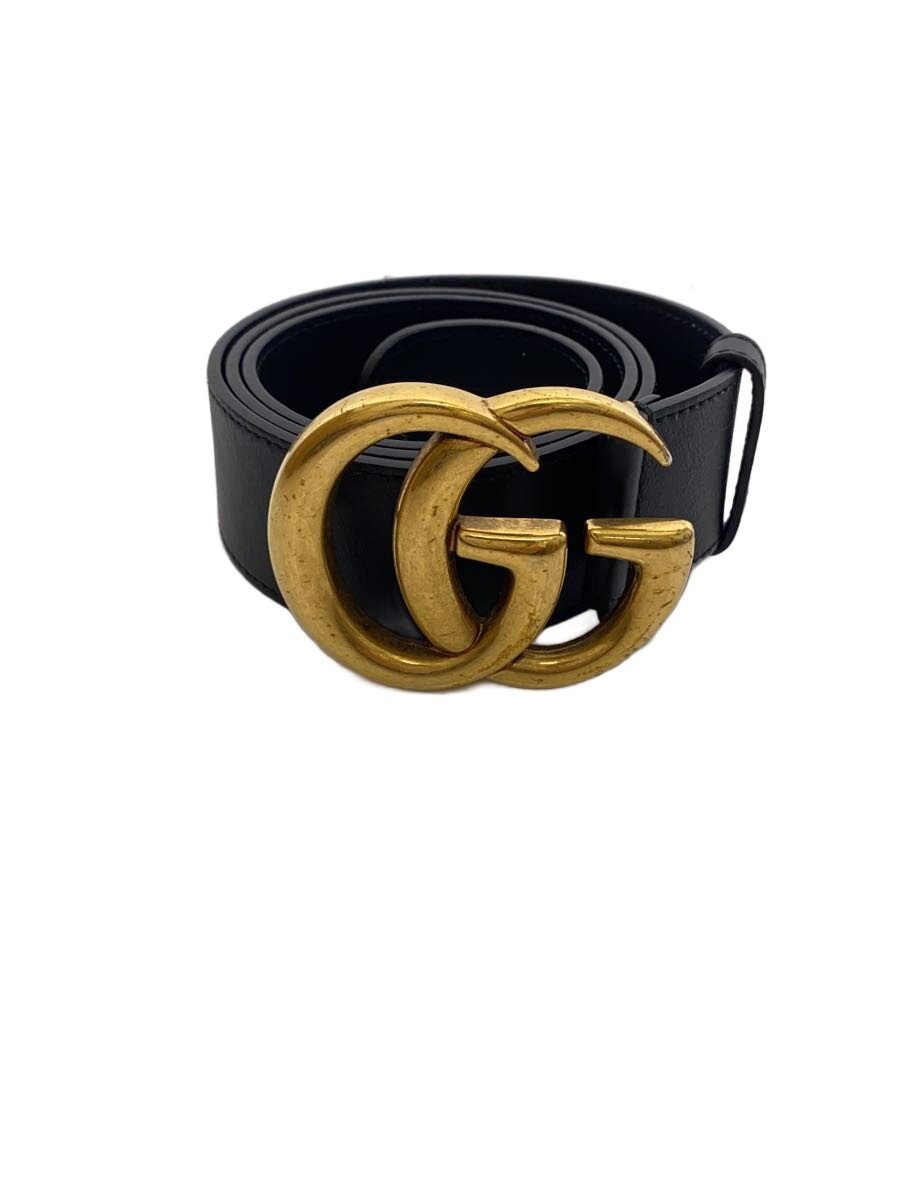 【中古】GUCCI◆GGロゴタイプ/三尺帯/なめし革/黒いこと/黒/無地/レディース/400593/AP00T【服飾雑貨他】