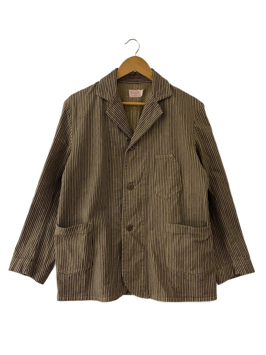 【中古】TROPHY CLOTHING◆Continental Coverall/取りまかなうオール/38/綿織物/BEG/縞模様/TR20SS-501//【メンズウェア】