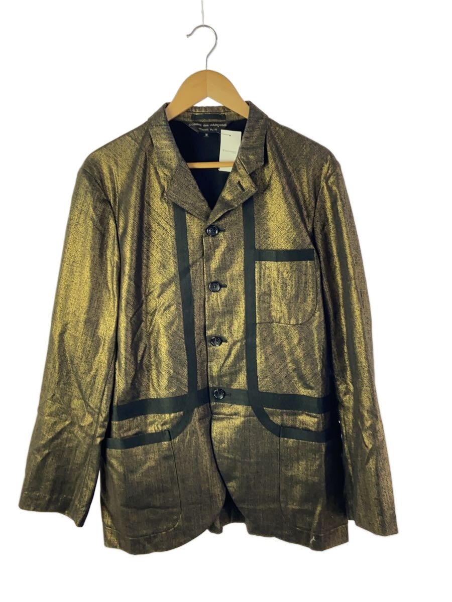 【中古】COMME des GARCONS HOMME PLUS◆テーラードジャケット/M/羊毛/GLD/無地/なおなお書き-J058/? NULL ?【メンズウェア】