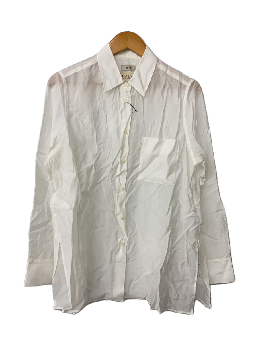 【中古】ROPE◆NALYA/絹地混2WAYシアーシャツ/トップ/FREE/絹地/WHT/GGH-24430-A//【レディースお召しもの】