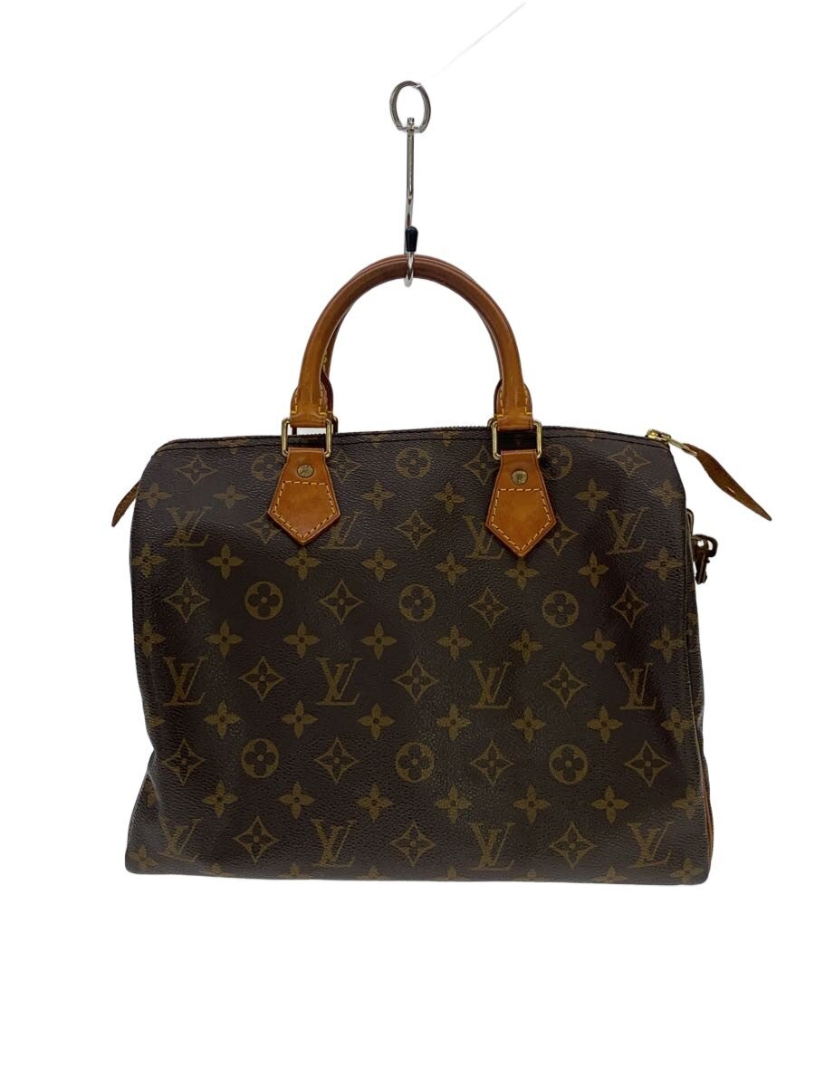 【中古】LOUIS VUITTON◆2)スピーディ30_モノグラム・帆布/PVC/BRW【御徒面子】