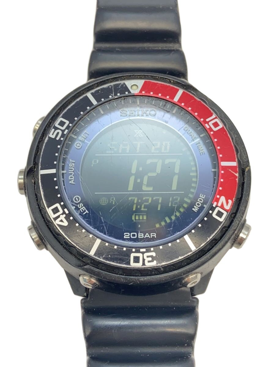 【中古】SEIKO◆腕時計/デジタル/BLK/BLK/S802-00A0//【服飾雑貨他】｜2ｎｄ STREET 店