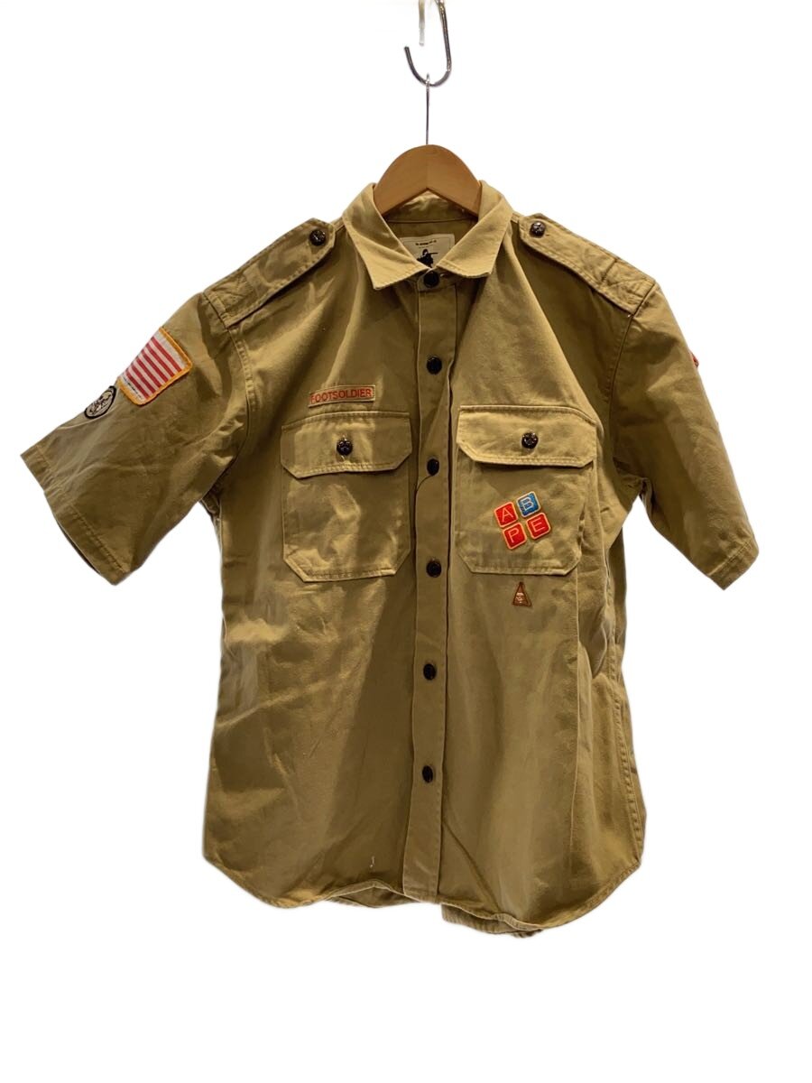 【中古】A BATHING APE◆半袖プルオーバー/L/綿織物/BEG【メンズウェア】