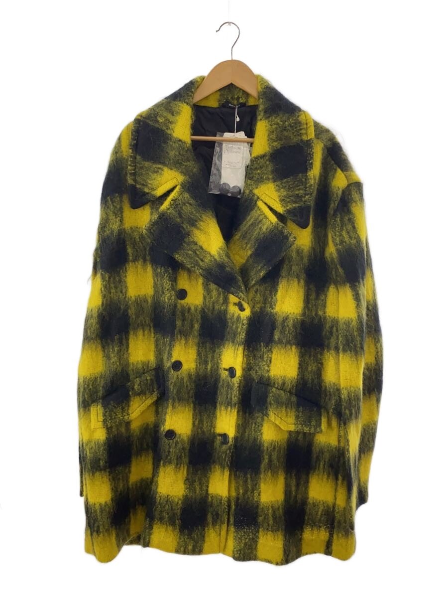 【中古】Maison Margiela◆厚地の外套/S/モヘヤ/YLW/読み合わせる/S52143【メンズウェア】