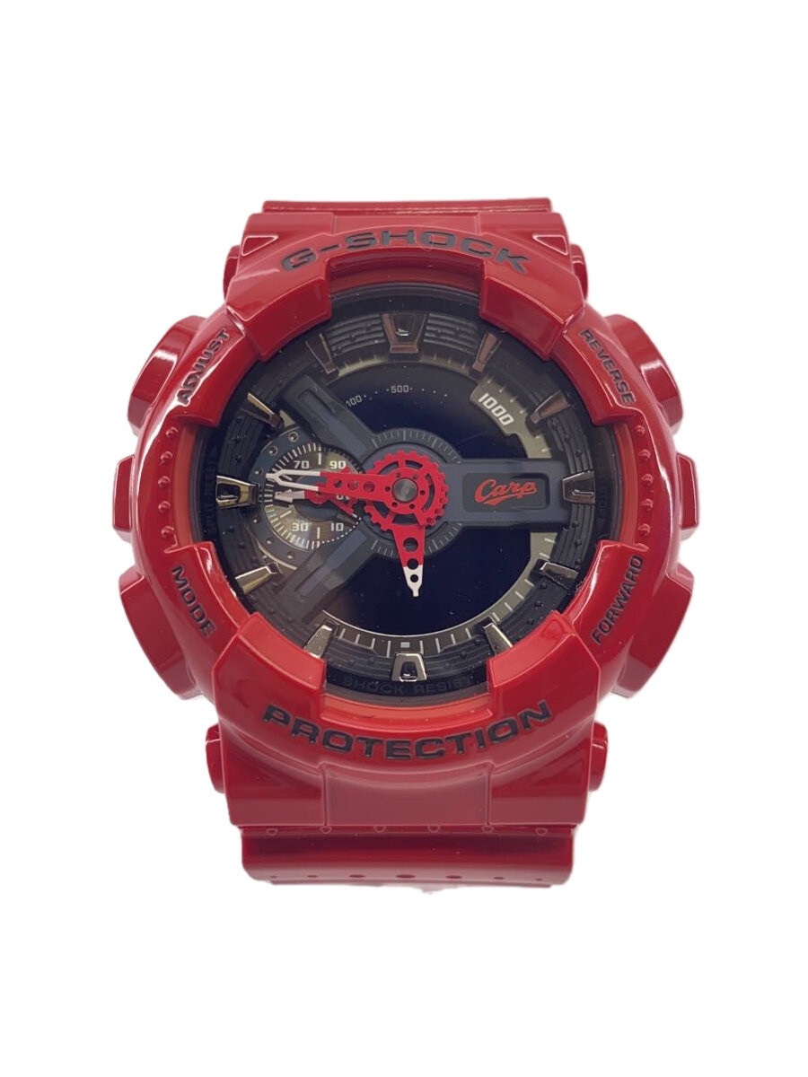 【中古】CASIO◆ウオッチ/デジタル/天然ゴム/BLK/RED/GA-110//【服飾雑貨他】