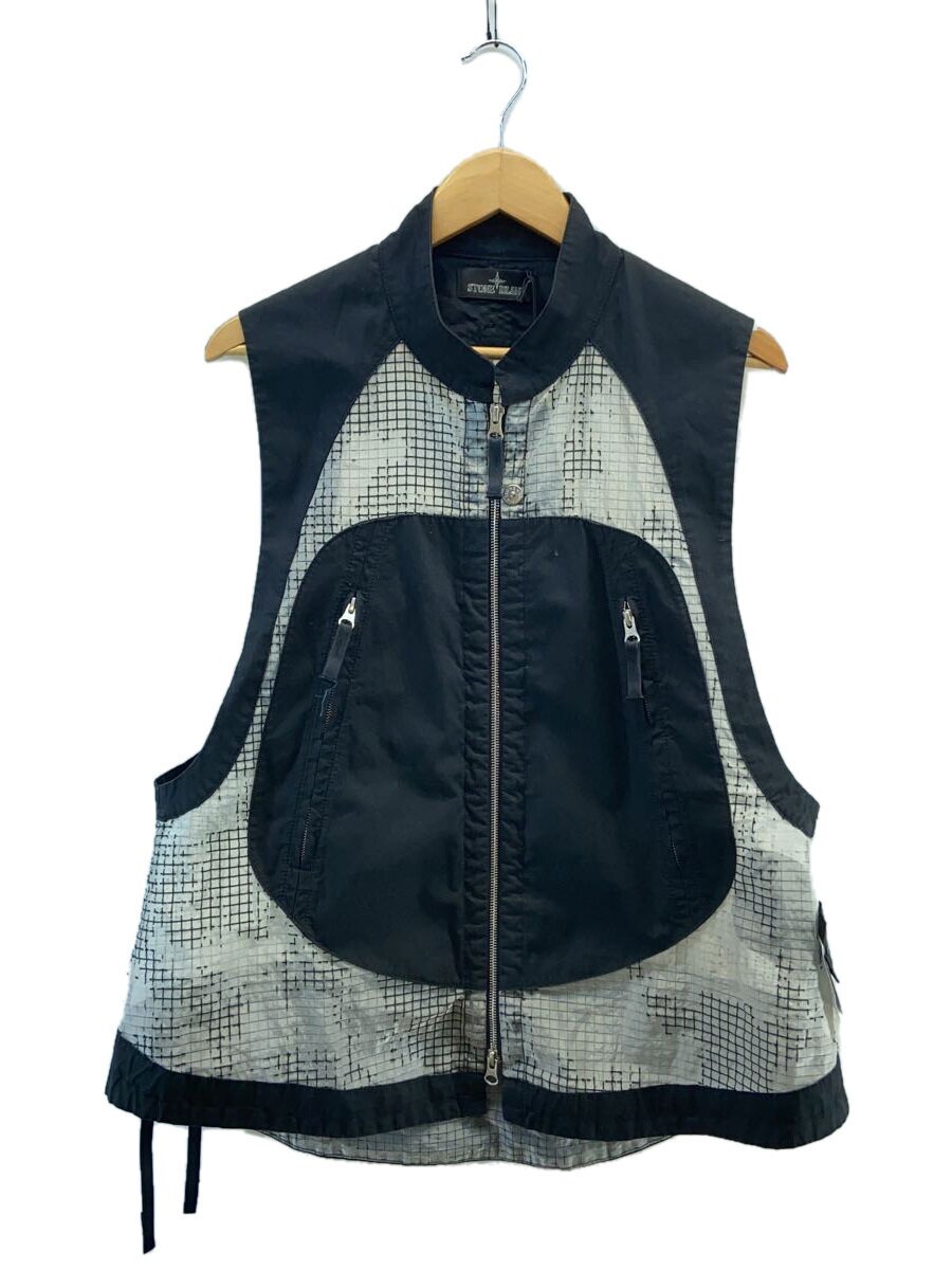 【中古】STONE ISLAND◆Shadow Project/DEVORE VEST/より良い/L/綿織物/BLK/7819G0223【メンズウェア】