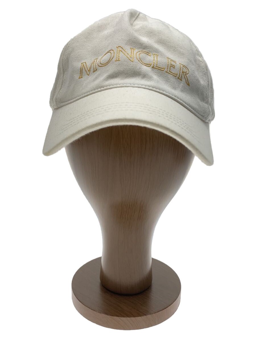 【中古】MONCLER◆旗がしら/綿織物/WHT/無地/レディース【服飾雑貨他】