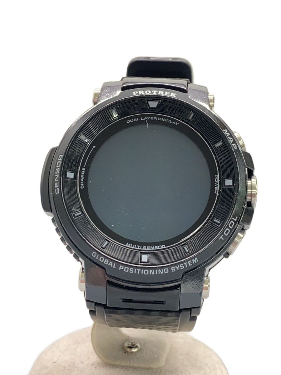 【中古】CASIO◆Smart Outdoor Watch PRO TREK Smart WSD-F30-BK [黒いこと]/デジタル【服飾雑貨他】