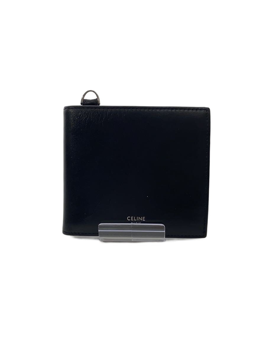 【中古】CELINE◆2つ折り紙入れ/--/BLK/無地/メンズ/10C69【服飾雑貨他】