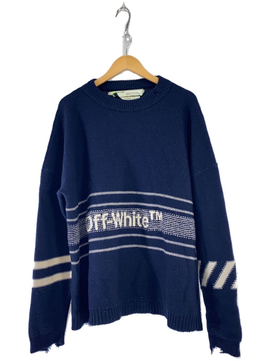 【中古】OFF-WHITE◆ニット・セーター(厚手)/M/ウール/NVY/OMHE016E19C16002【メンズウェア】｜2ｎｄ STREET 店