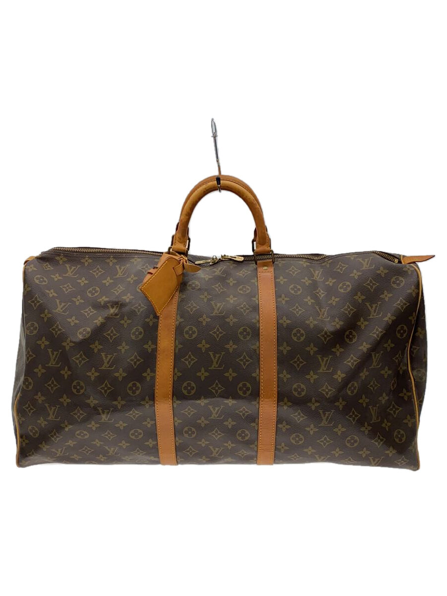 【中古】LOUIS VUITTON◆キーポル60_モノグラム・帆布_BRW/ボストンバッグ/PVC/BRW/M41422//【御徒面子】