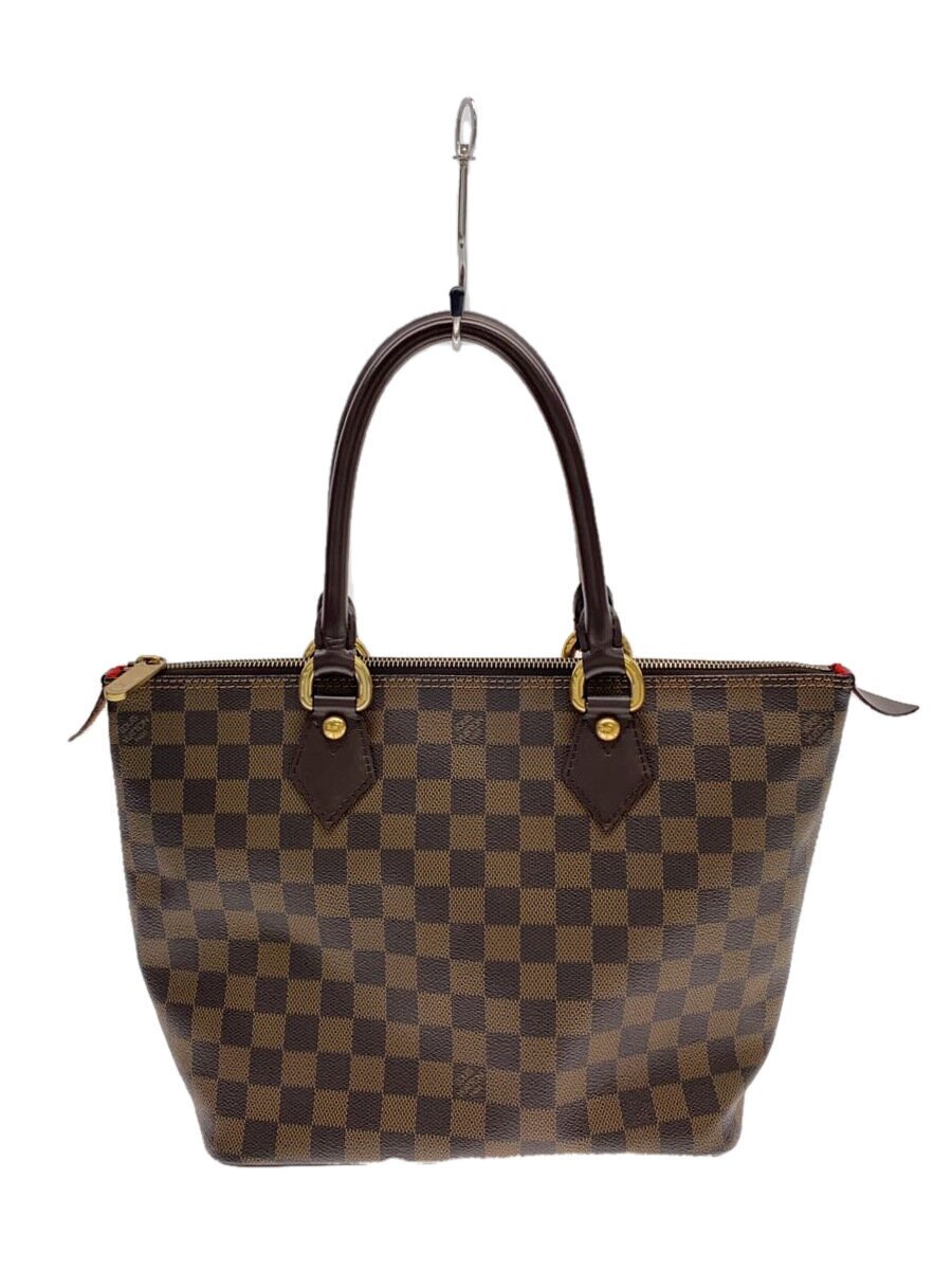【中古】LOUIS VUITTON◆サレヤPM_ダミエ・エベヌ_BRW/PVC/BRW【御徒面子】