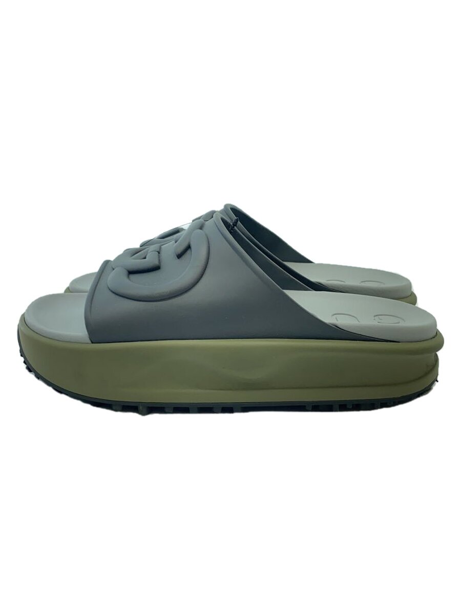 【中古】GUCCI◆インターロッキングG/横すべりサンダル/UK9/GRY/692380【シューズ】
